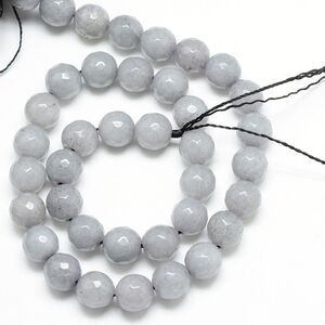 6MM Faceted Grey Jade-ONE Gemstone Bead Strand-Jewelry Making Craft Supplies NWT